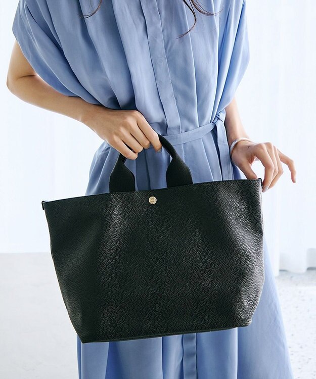 TOPKAPI 【Breath TOPKAPI】SCOTCH GRAIN スコッチグレイン プレーン トートバッグ L ブラック