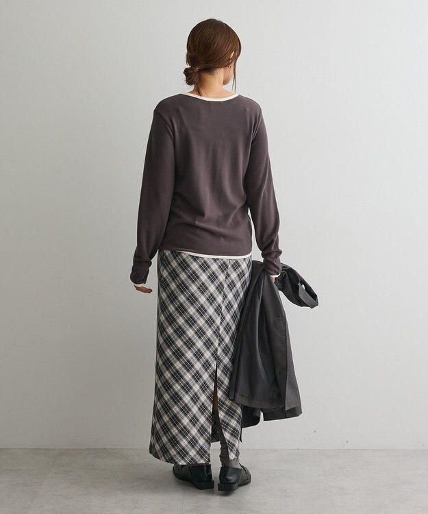 CRAFT STANDARD BOUTIQUE バイカラーパイピングプルオーバー Gray