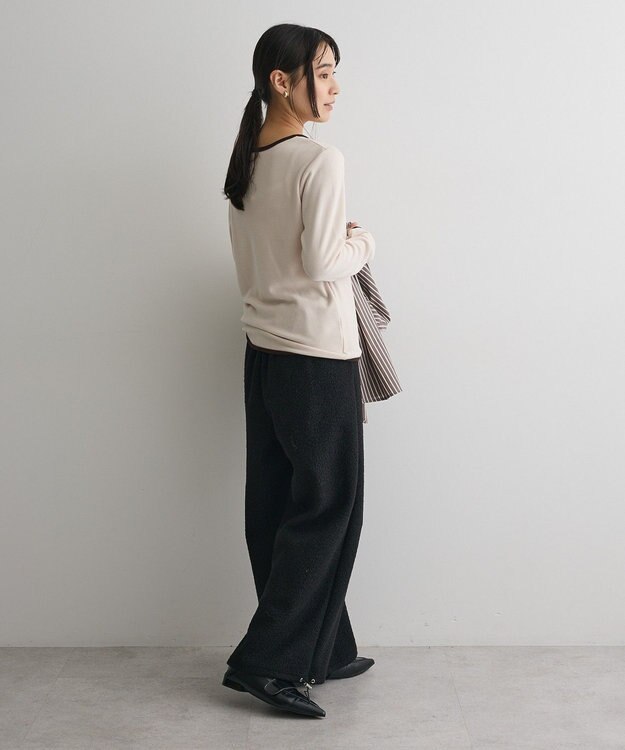 CRAFT STANDARD BOUTIQUE バイカラーパイピングプルオーバー Ivory