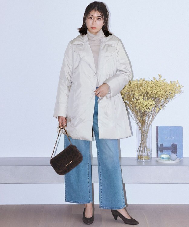 23区 ピュアカシミヤ タートルネック  ニット ベージュ系