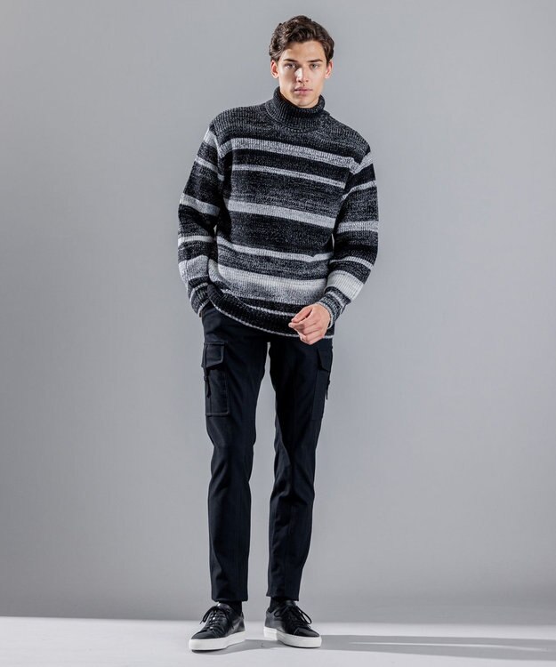 JOSEPH HOMME ソフトヘリンボンストレッチ / CIGAR CARGO ネイビー系