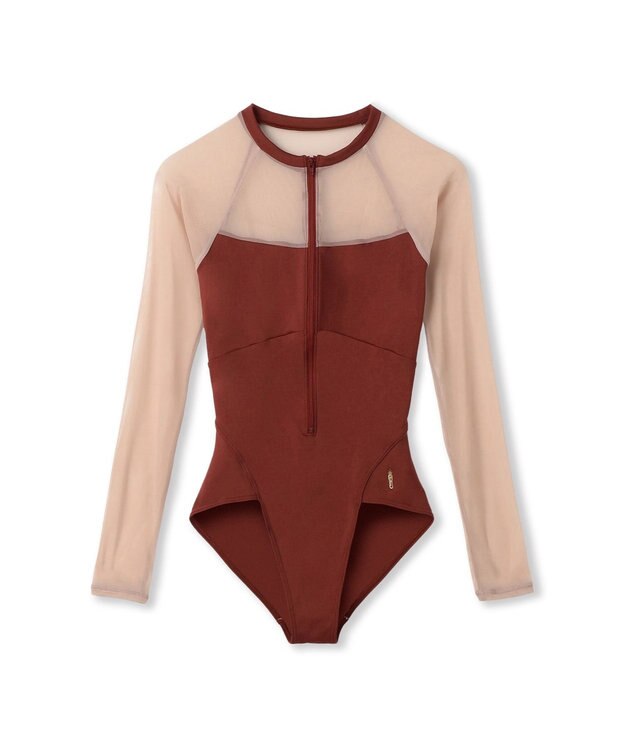 Chacott ロングスリーブレオタード カッパーブラウン