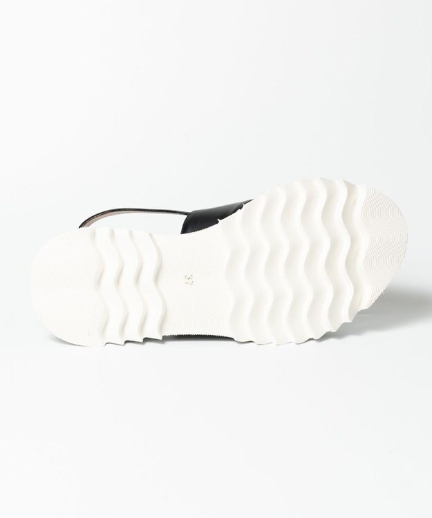 BONTRE 【LucaGrossi/ルカグロッシ】厚底クロスベルトストラップサンダル ブラック