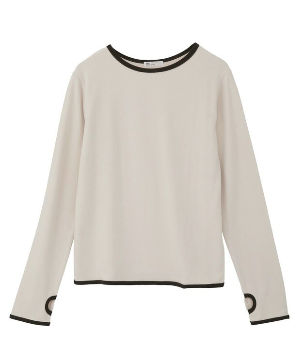 CRAFT STANDARD BOUTIQUE バイカラーパイピングプルオーバー Ivory