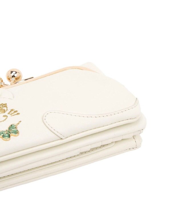 ANNA SUI TITIソフト 口金二つ折り財布 アイボリー