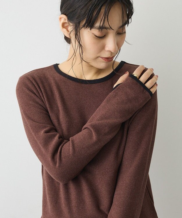 CRAFT STANDARD BOUTIQUE バイカラーパイピングプルオーバー Brown