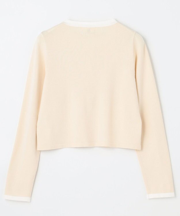 組曲 KIDS 【150-160cm】リボンインターシャニット カーディガン ベージュ系