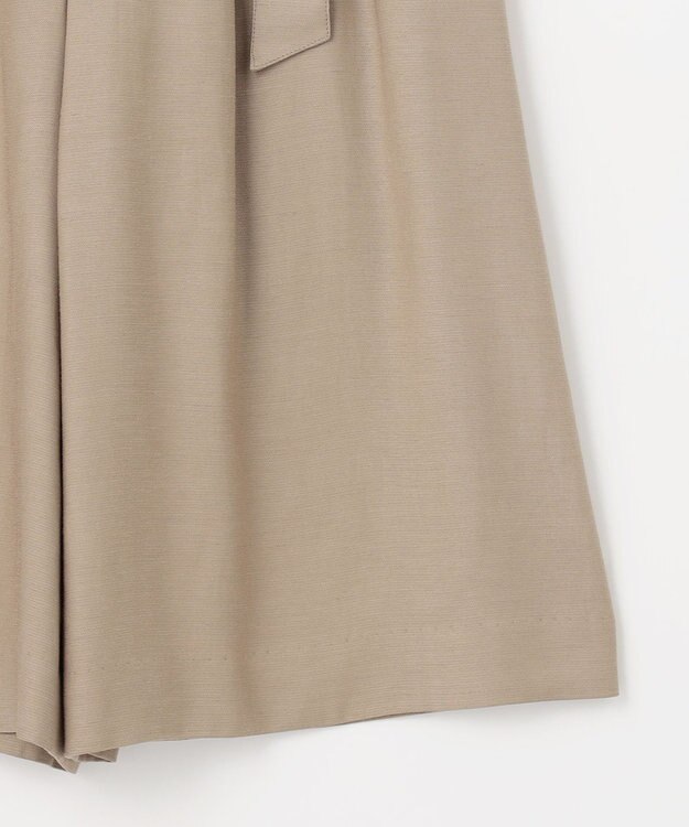 自由区 【XSサイズ～/洗える/セット可】キュプラリネンシャンタン ショートパンツ ベージュ系