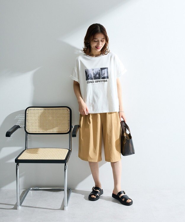 Green Parks 撥水加工ワイドキュロット Beige
