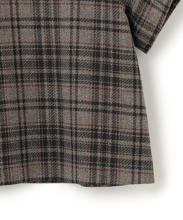 23区 【洗える】ツイーディーエトワール ブラウス ブラウンチェック