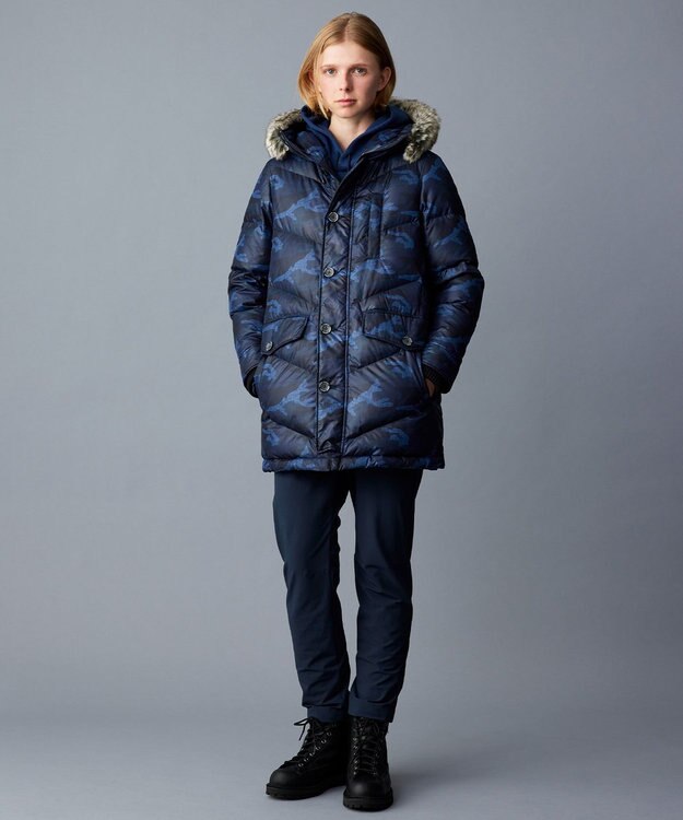 JOSEPH ABBOUD MOUNTAIN 【軽量/ソフト/イージーケア】ソフトダンボール ニット パーカー ネイビー系