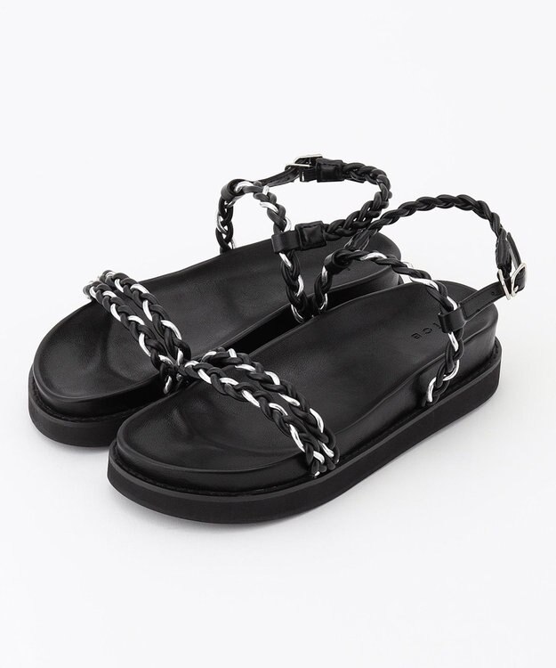 ICB コード編みサンダル ブラック系