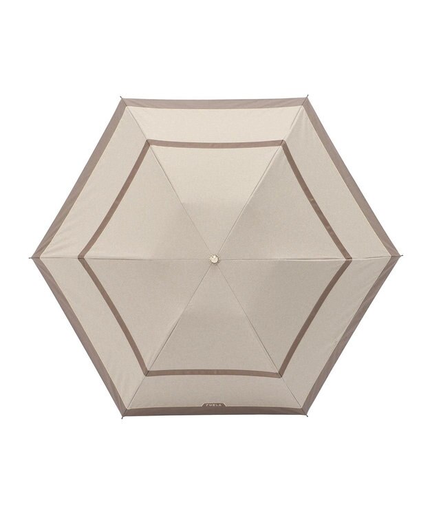 MOONBAT 【フルラ （FURLA）】晴雨兼用折りたたみ日傘　切継グログラン モカブラウン