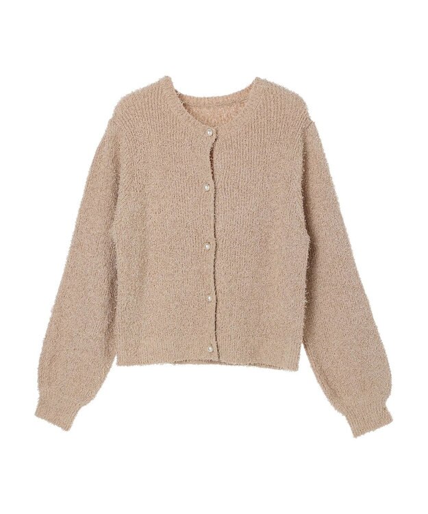 earth music&ecology カールヤーンカーディガン Beige