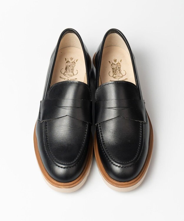 BONTRE 【BONTRE/ボントレ】タンクソールコインローファー ブラック