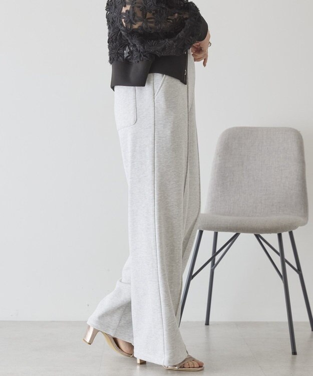 AMERICAN HOLIC センタータックワイドスウェットパンツ Light Gray Mixture