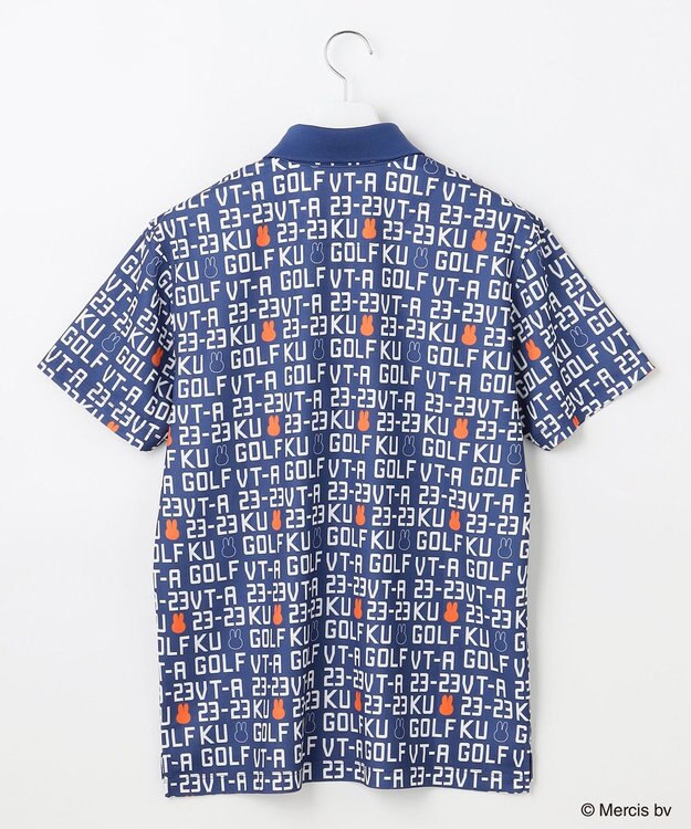 23区GOLF 【MEN】【吸水速乾/UVカット】ミッフィーロゴポロシャツ ブルー系5