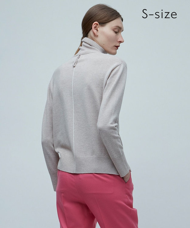 BEIGE， 【S-size】RIGNY / タートルネックニット Taupe× Off Line