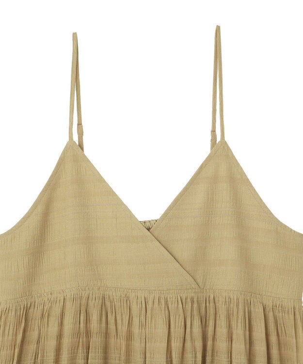 Green Parks シャーリングティアードキャミワンピース Beige