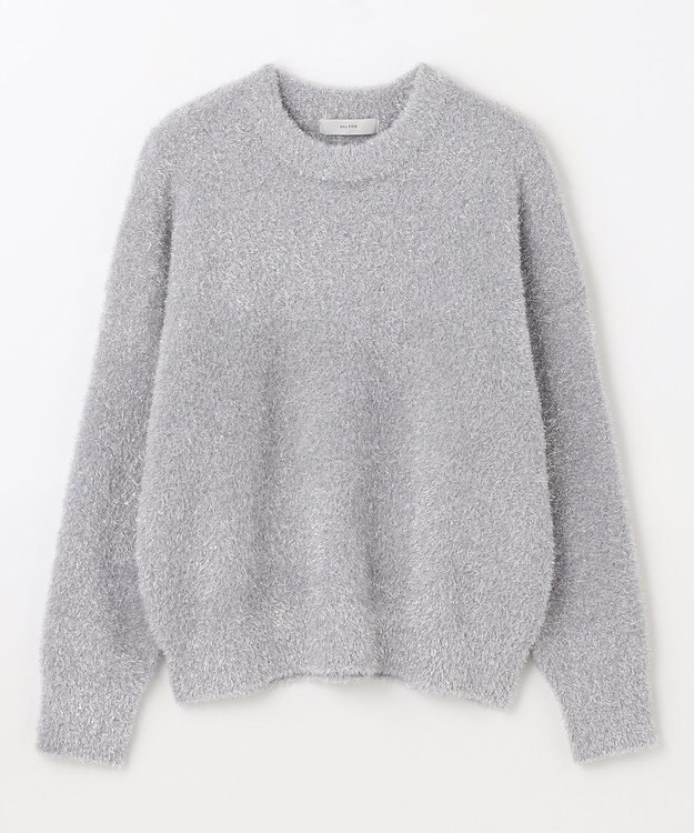 ANY シャイニーニットプルオーバー シルバー