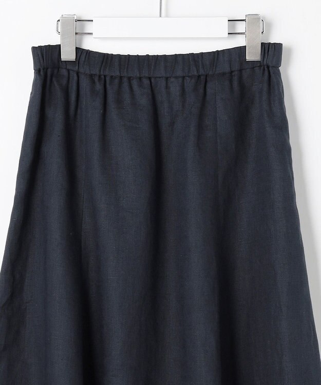 J.PRESS LADIES S 【WEB限定】リネン フレア スカート 【WEB限定】ネイビー系