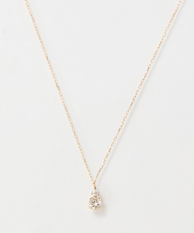 Phoebe 【K10】ジュエルラックネックレス　ホワイトトパーズ/4月誕生石/天然石/全長:40cm ゴールド