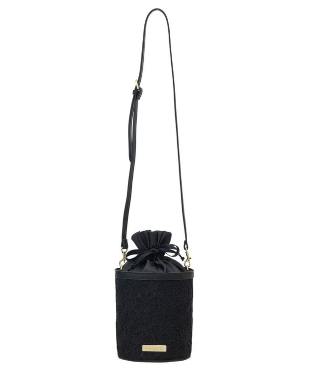 Maison de FLEUR EC限定フラワーレース2Wayバケツ型バッグ Black