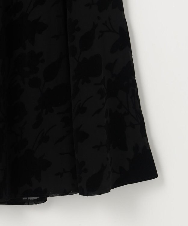 ANY SIS 【2SET】フェザー ニット × フロッキー スカート ライトグレー×ブラック