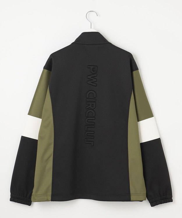 PW CIRCULUS 【MEN】カラーブロッキング プルオーバー ゴルフ ブラック系