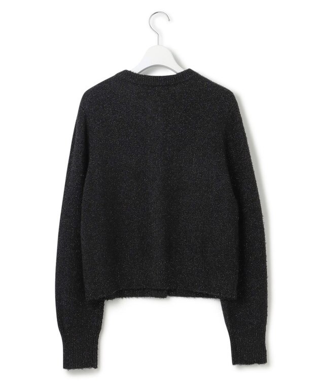 23区 【洗える】ブークレラメニット カーディガン ブラック系