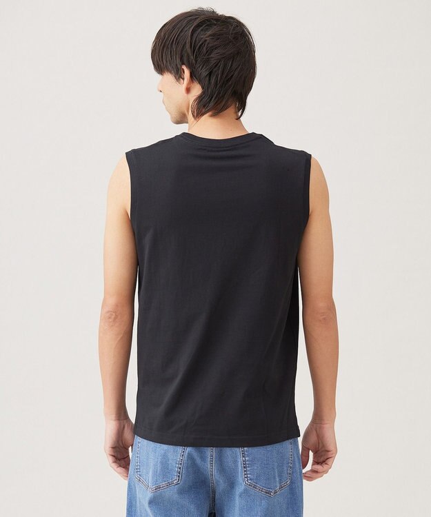 UNFILO MENS BASIC ノースリーブ カットソー ブラック