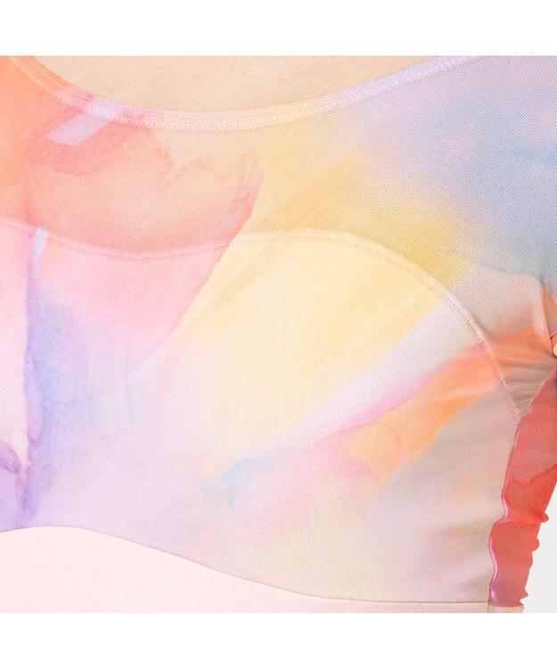 Chacott 【NOZOMI YUASA】フレンチスリーブレオタード ローズプリント