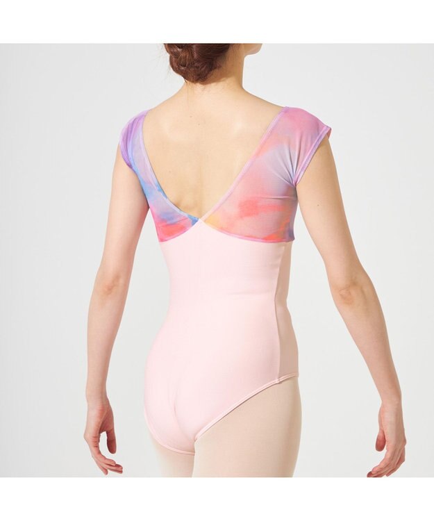 Chacott 【NOZOMI YUASA】フレンチスリーブレオタード ローズプリント