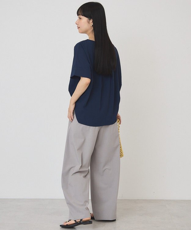 AMERICAN HOLIC 【予約】【WEB限定】イージーケア+接触冷感バックタック半袖プルオーバー Navy