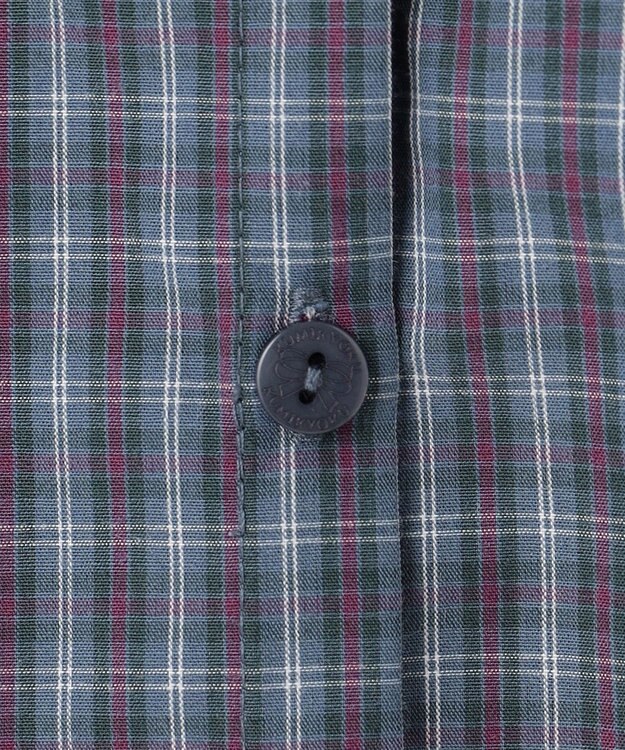 組曲 KIDS 【110-140㎝】チェックラッフル ブラウス ブルーグレー系3