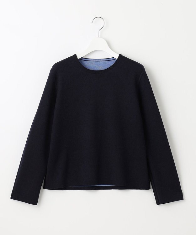 自由区 L 【ご好評につきWEBのみ新色追加/洗える/マルチウェイ】リバーシブルニット セットアップ ネイビー系