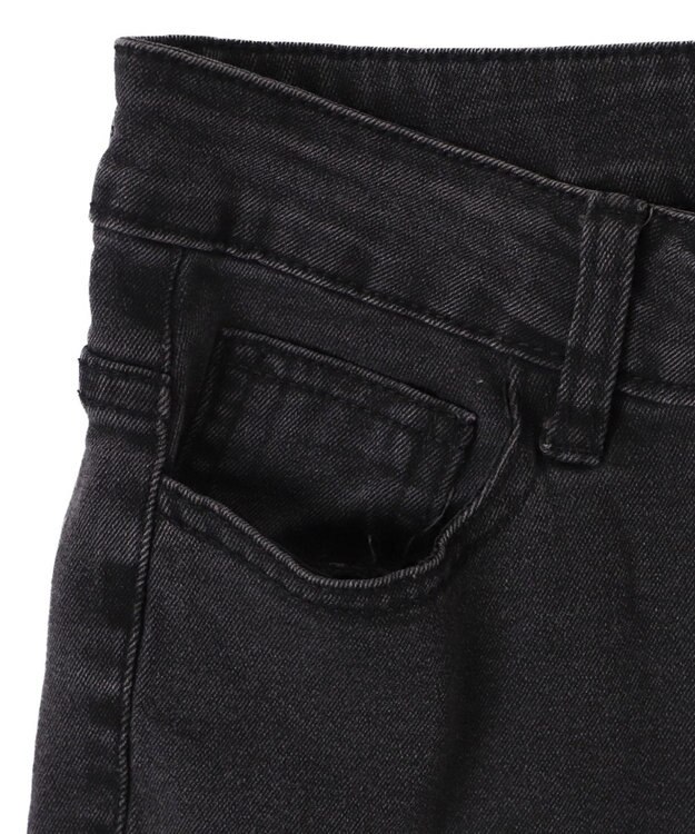 WEGO ブーツカットフリンジデニム ブラック