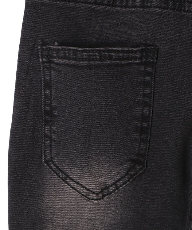 WEGO ブーツカットフリンジデニム ブラック