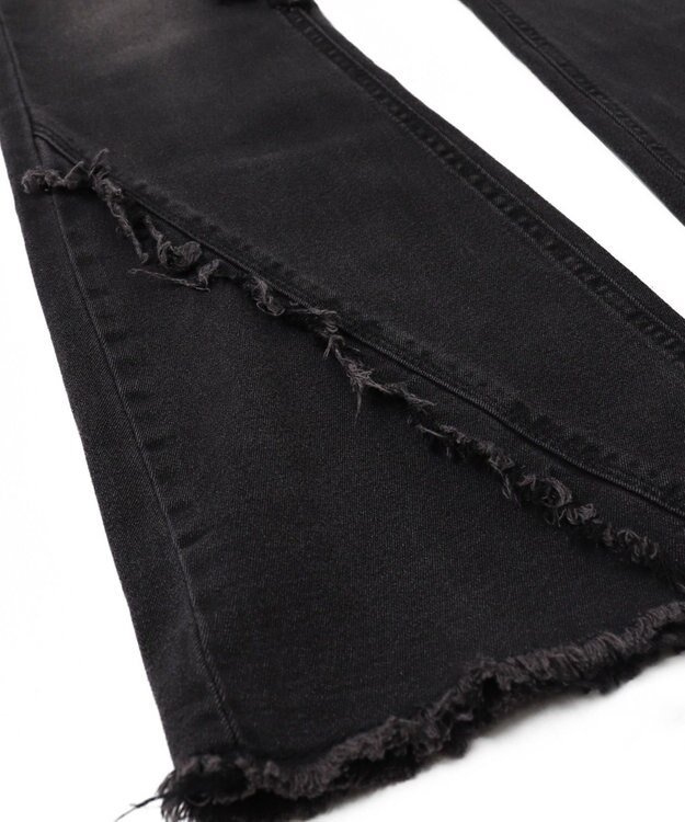 WEGO ブーツカットフリンジデニム ブラック