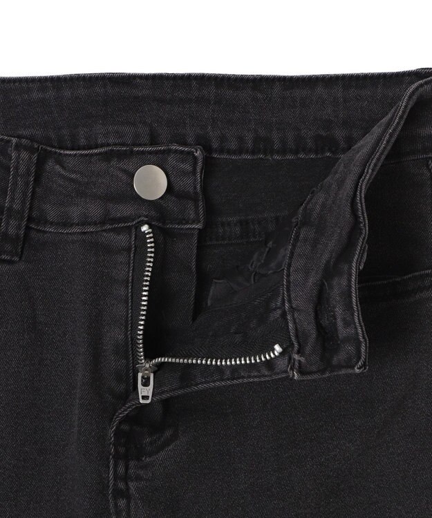 WEGO ブーツカットフリンジデニム ブラック