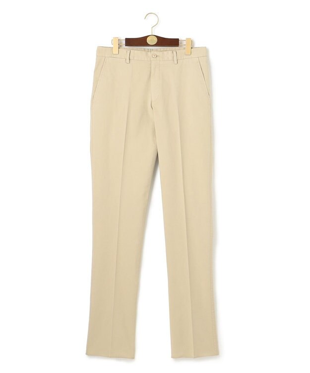 J.PRESS MEN オーガニックコットントリコチンストレッチ スローンパンツ ベージュ系