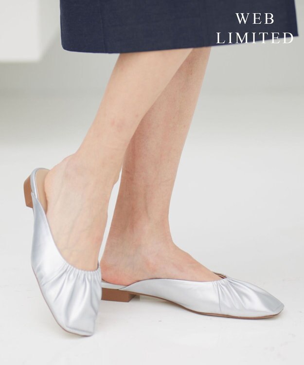 J.PRESS LADIES 【WEB限定】 ギャザー ミュール シルバー系