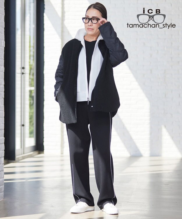 ICB L 【ICB×tamachan_style コラボ】　シアーパーカー オフホワイト系