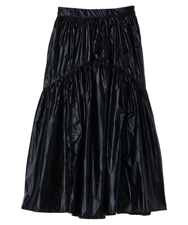 Green Parks ・ＥＬＥＮＣＡＲＥ　ＤＵＥ　メタリックティアードスカート Black