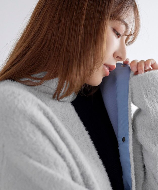 Tiaclasse シャギーニットコーディガン グレー