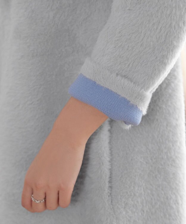 Tiaclasse シャギーニットコーディガン グレー