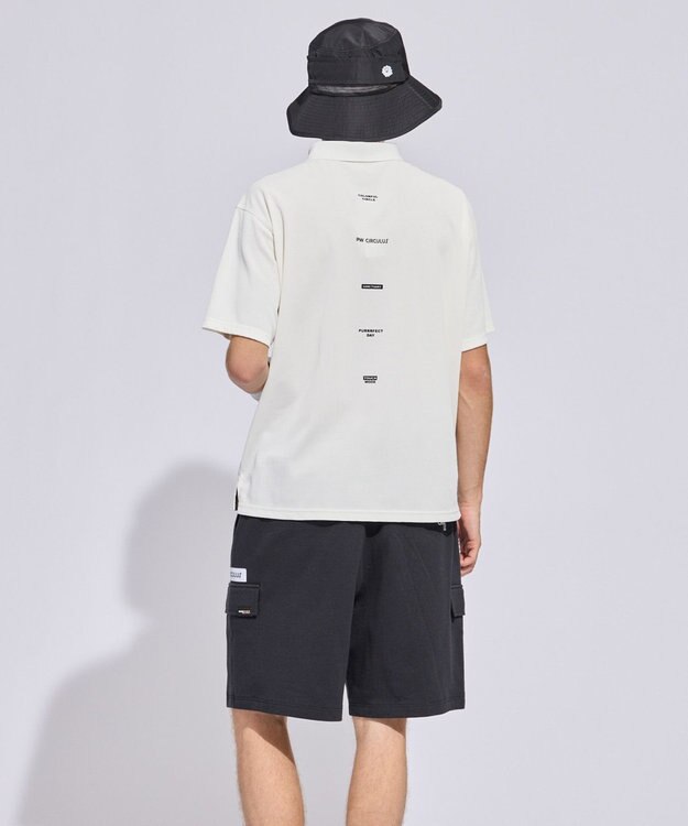 PW CIRCULUS 【MEN】ミニワッフル鹿の子ポロ ゴルフ ホワイト系