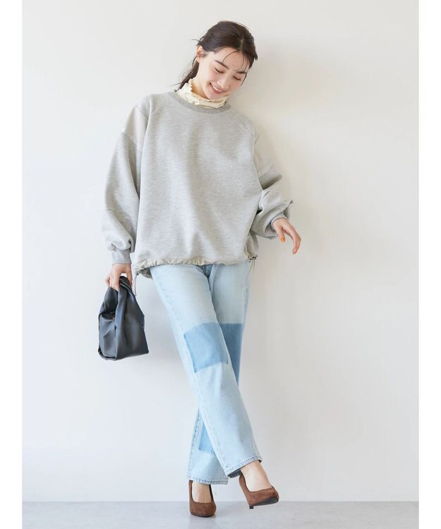 AMERICAN HOLIC ショルダーラインドロストポンチプルオーバー Gray Mixture