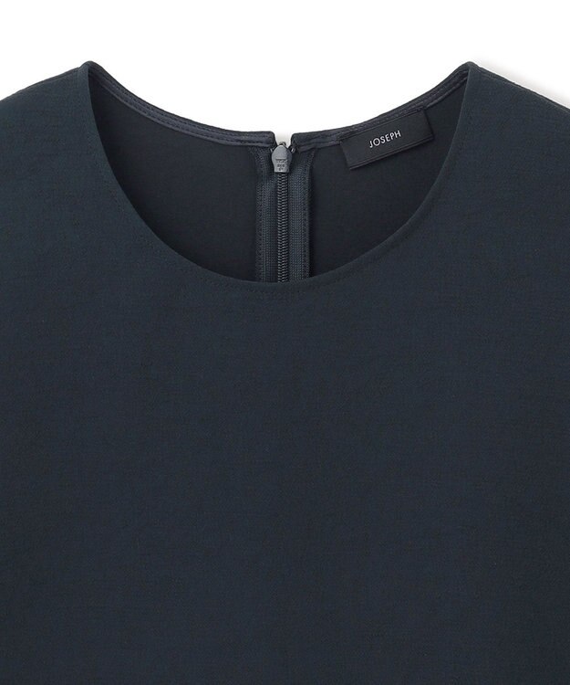 JOSEPH 【洗える】ダブルクレープ　ブラウス Navy