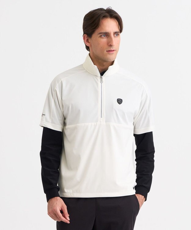 23区GOLF 【MEN】エアリージャージ半袖プルオーバー ホワイト系